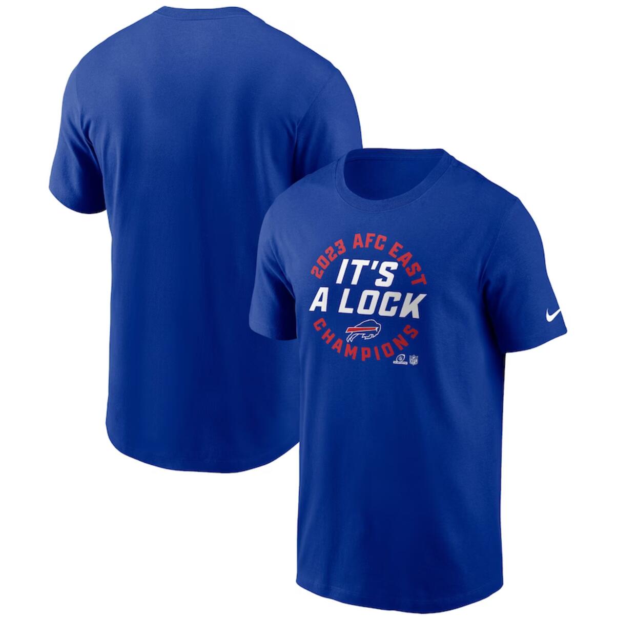 Men's Buffalo Bills Royal 2023 AFC East Division Champions Locker Room Trophy Collection T-Shirt